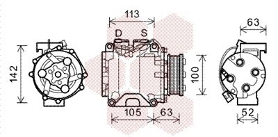 VAN WEZEL Kompressor,kliimaseade 2500K237